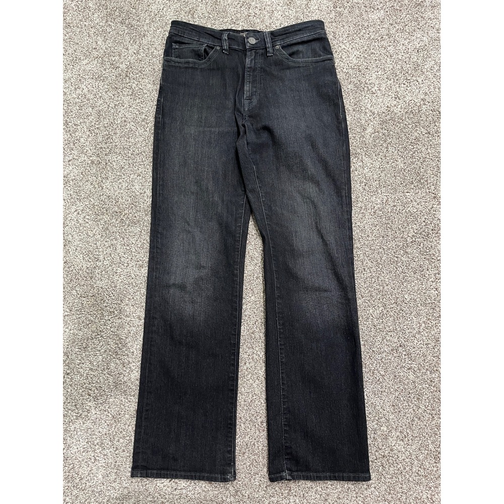 34 Heritage Courage Straight Leg Jeans Mens 32x32 Dark Wash Black Denim